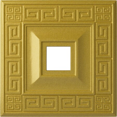 Ekena Millwork Eris Ceiling Medallion (Fits Canopies up to 9 7/8"), 18"W x 18"H x 3 1/2"ID x 1 1/8"P, Rich Gold CM18ERRGS